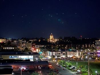 Night sky view of the capitol campus 